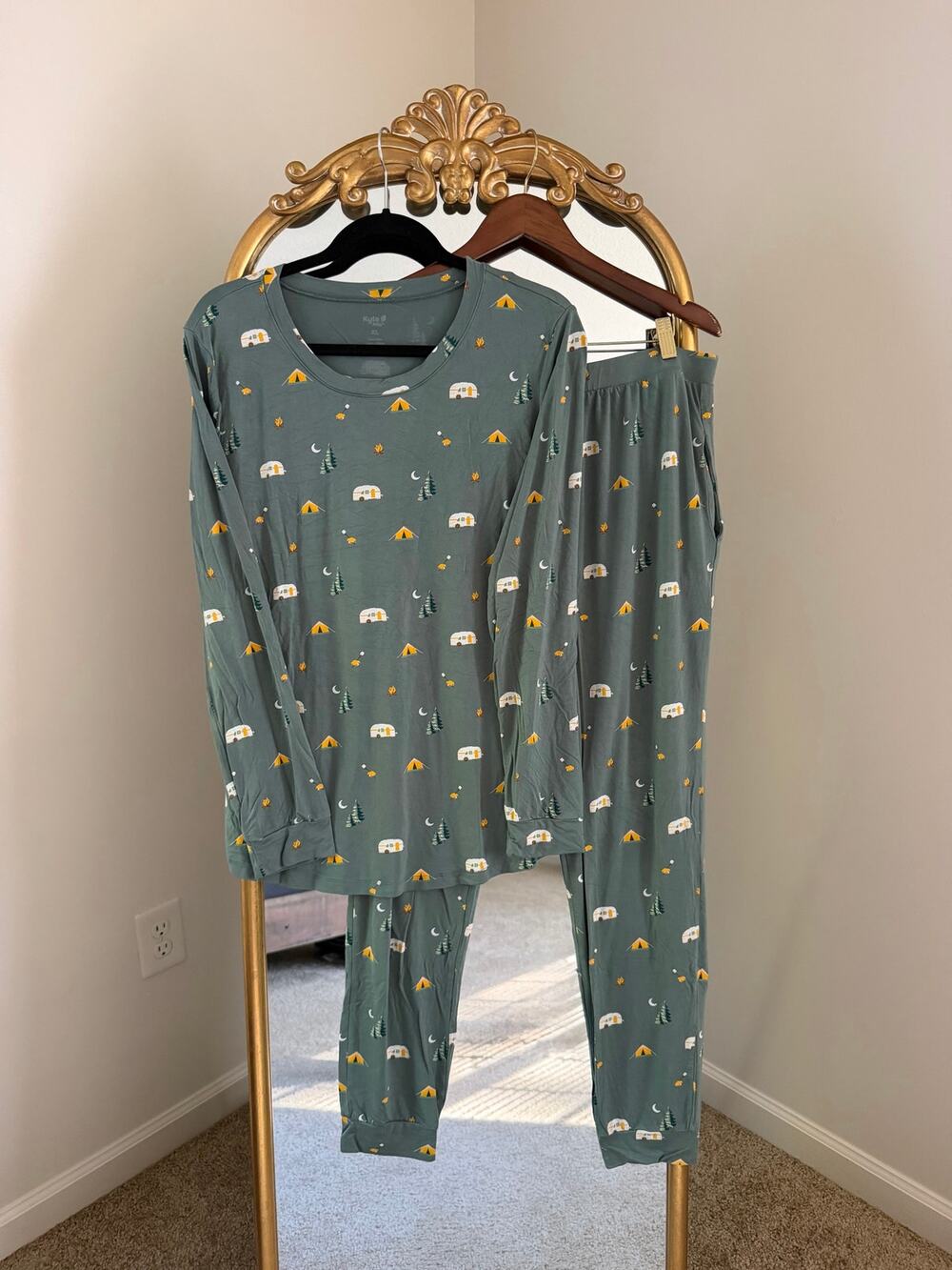 Rare Kyte Baby Women’s Camping Camper Print Bamboo Soft Pajama Set